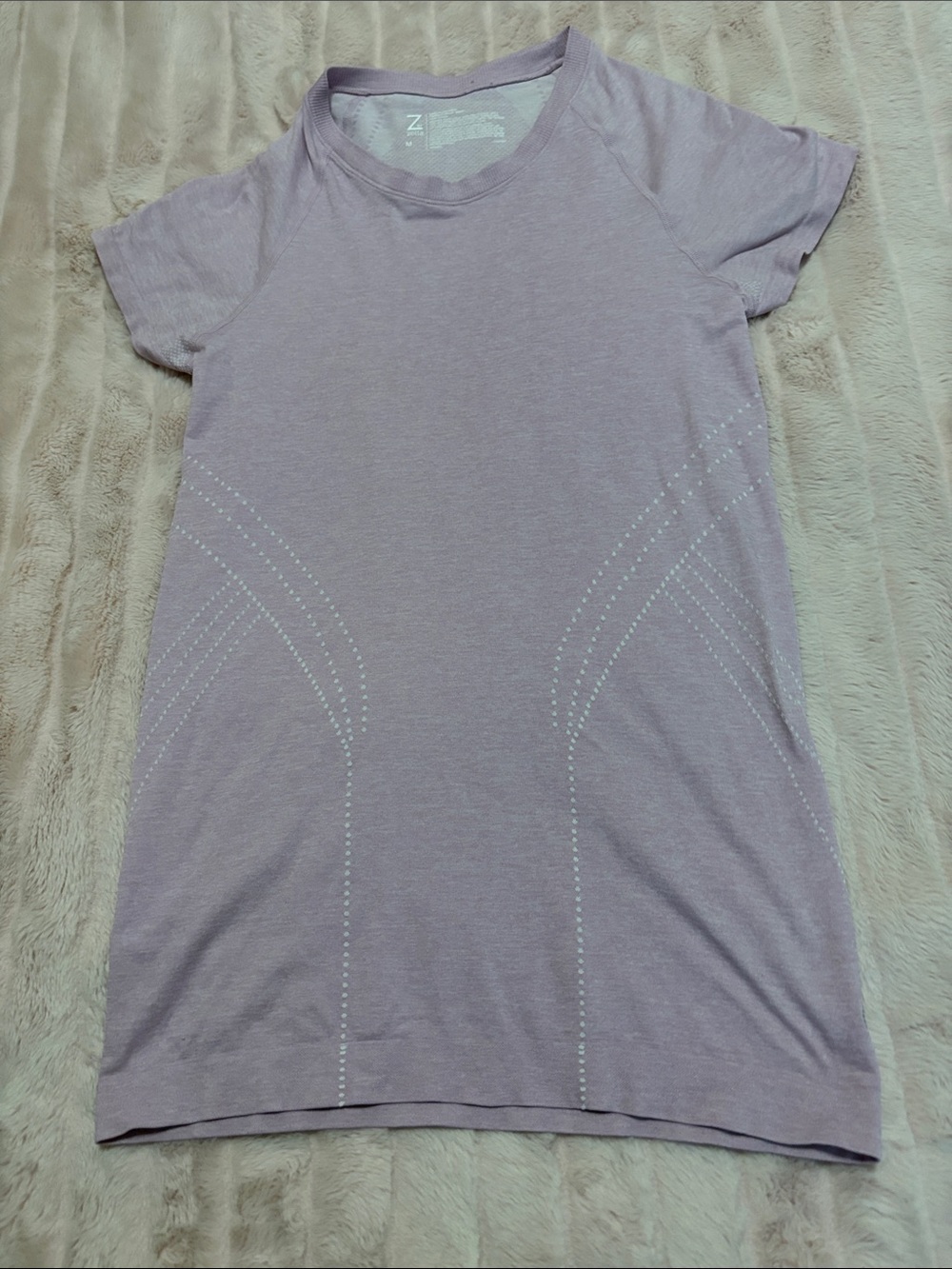 Zella Lilac Short Sleeve Seamless Tee